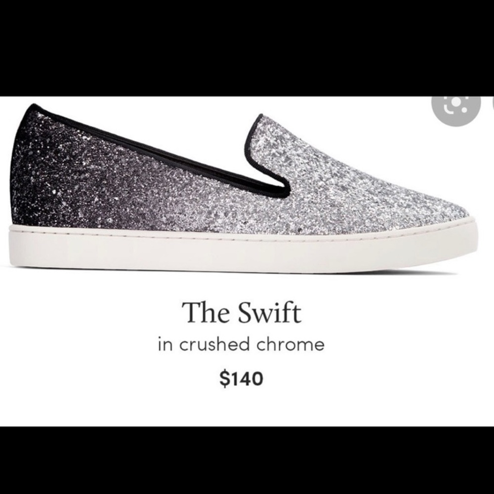 Birdies the Swift slip on sneaker in crushed chrome